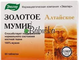 Evalar Altajské zlaté MUMIO - 60 tabliet po 200mg