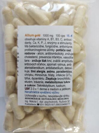 ◆  ALLIUM GOLD 1000 mg   100 cps 