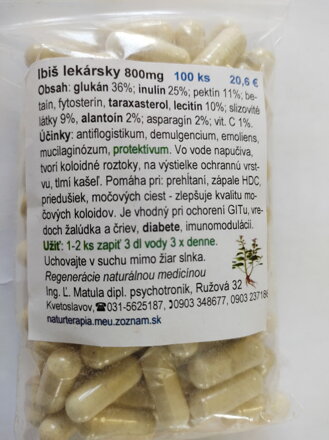 ◆  IBIŠ LEKÁRSKY 800mg, 150 ks