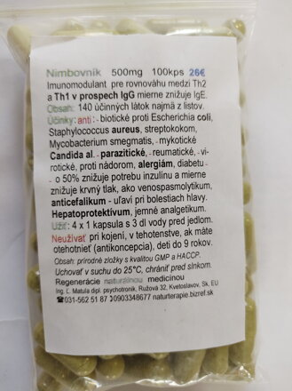 ◆ NIMBOVNÍK 500mg,100kps