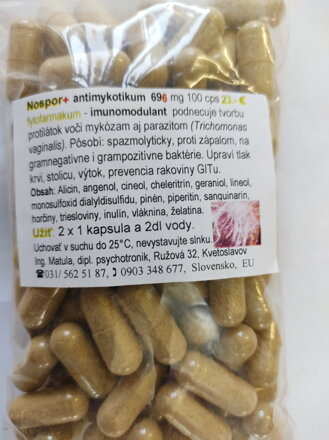 ◆ NOSPOR + ANTIMYKOTIKUM 696 mg, 100 cps