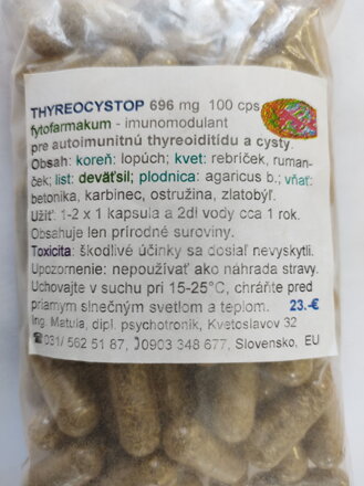 ◆ THYREOCYSTOP 696 mg, 100 ks