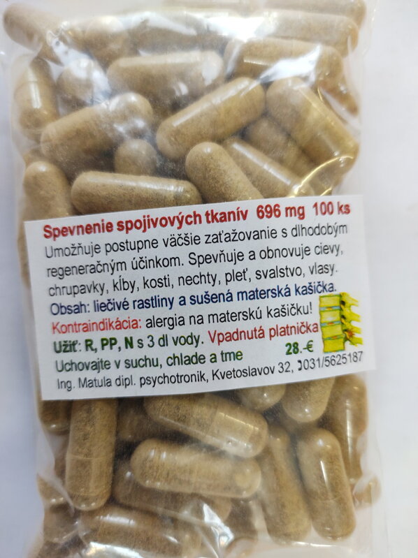 ◆ SPEVNENIE SPOJIVOVÝCH TKANÍV, 696 mg, 100 ks