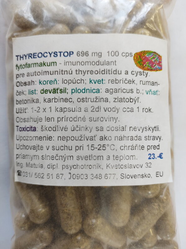 ◆ THYREOCYSTOP 696 mg, 100 ks